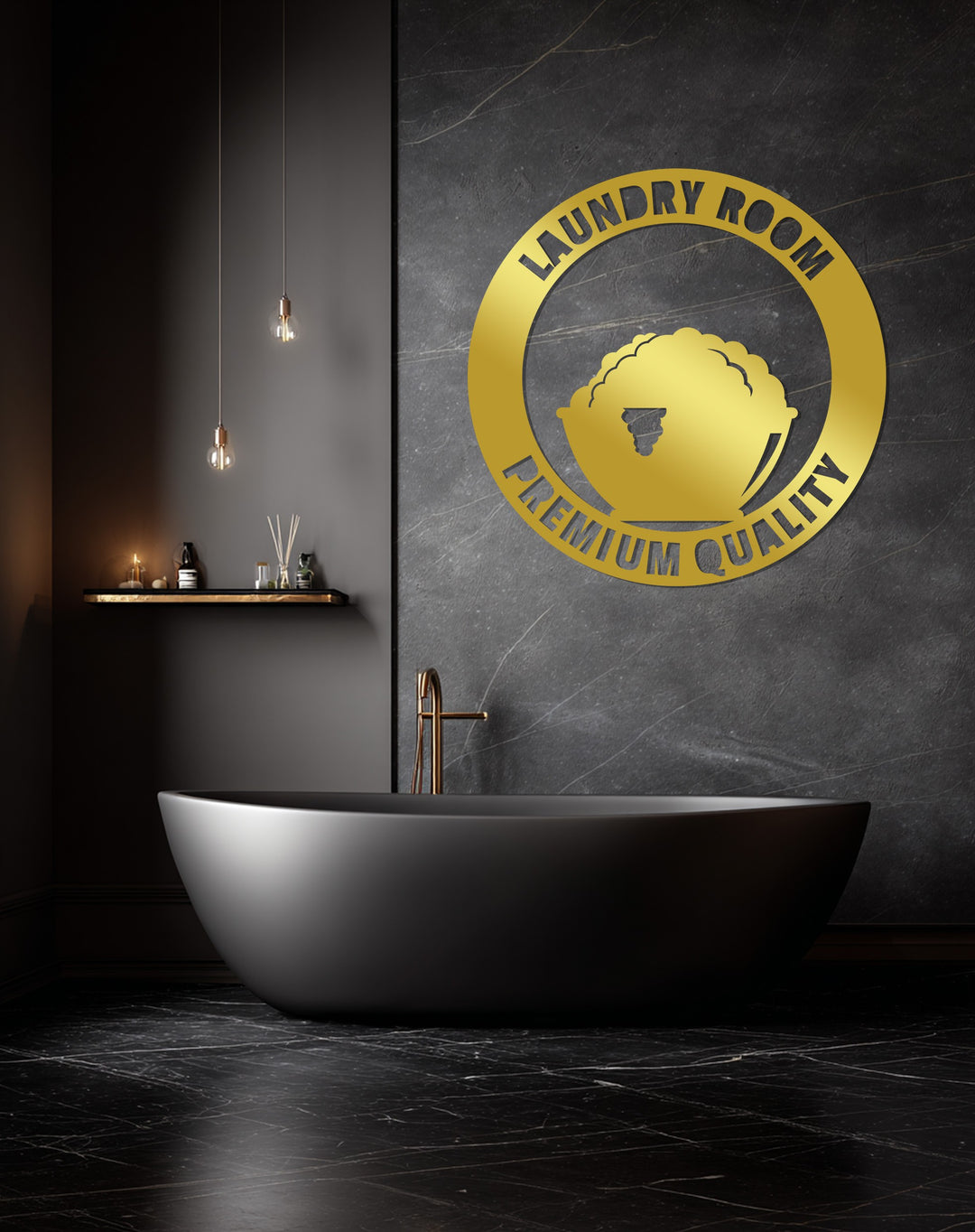 Laundry Room Premium Quality – Modern Metal Wall Art Sign