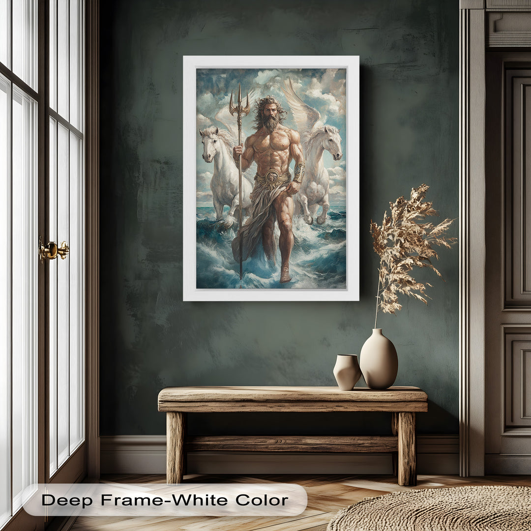 Lord of the Waves – Mythic Sea God Oil Painting