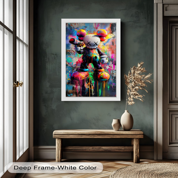 KAWS Street Blaster – Graffiti Pop Oil Painting