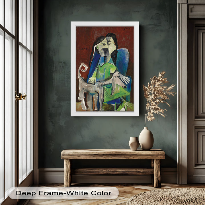 Woman with Afghan Hound – Picasso Oil Painting