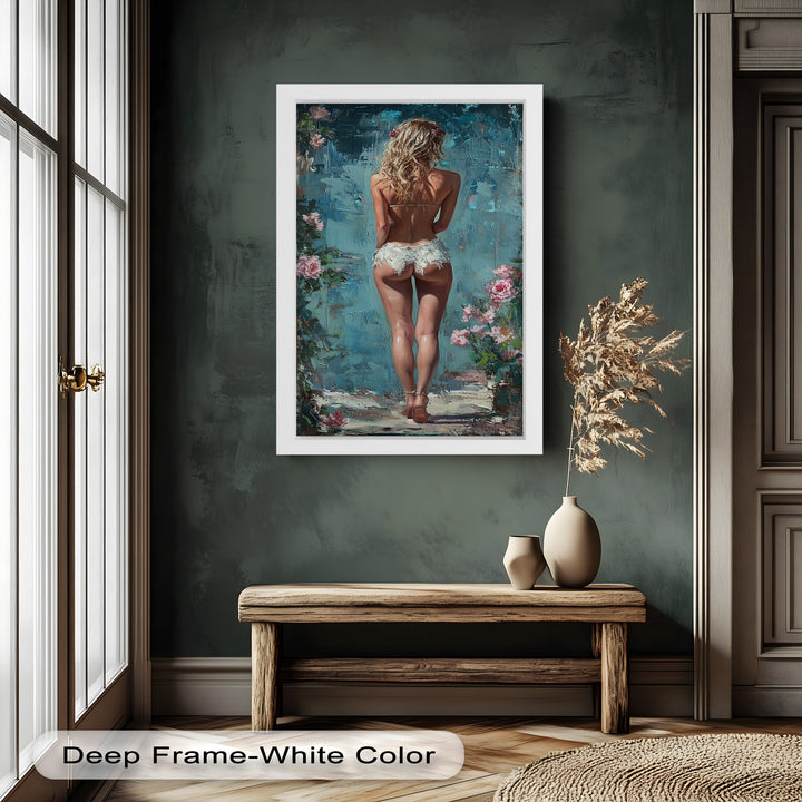 Garden Muse – Romantic Floral Nude Oil Painting