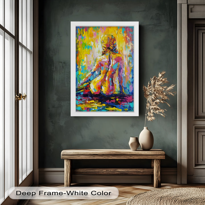 Radiant Reverie – Colorful Nude Impressionist Oil Painting