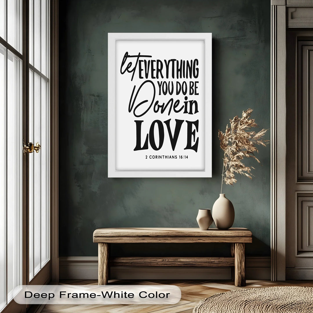 Let Everything Be Done in Love – Scripture Oil Painting - MyPhotoStation