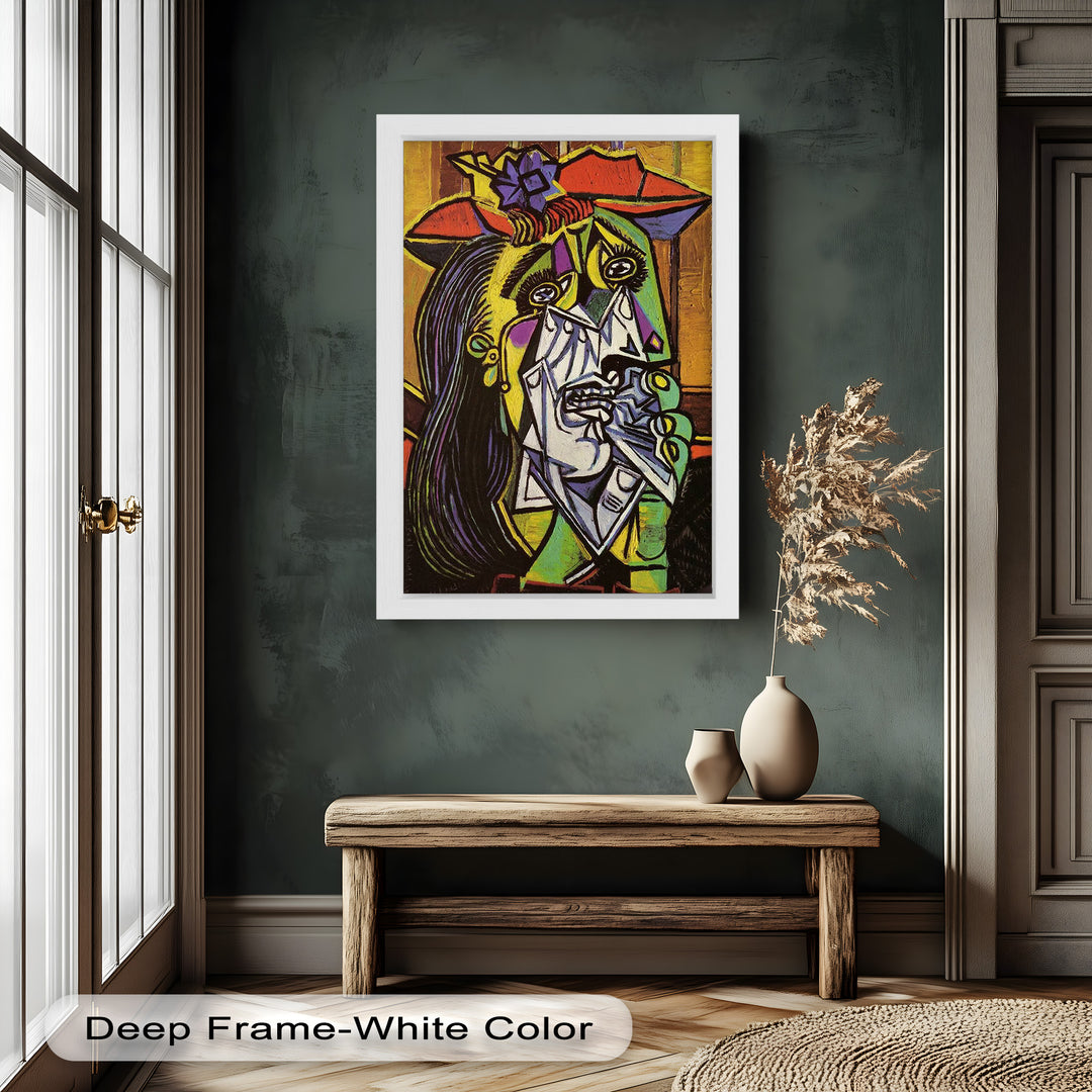 Weeping Woman in Crimson Hat – Picasso Oil Painting