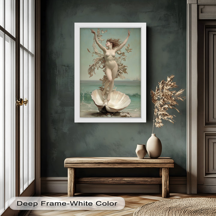 Ethereal Awakening – Renaissance Venus Rising Oil Painting