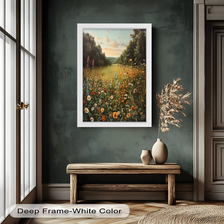 Whispers of Meadow Bloom – Colorful Wildflower Field Oil Painting