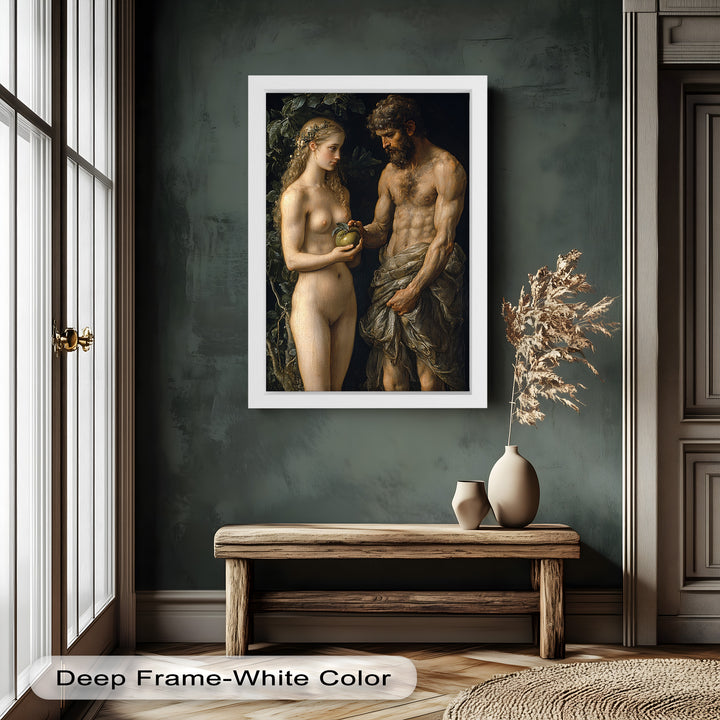 First Temptation – Adam and Eve Renaissance Oil Painting