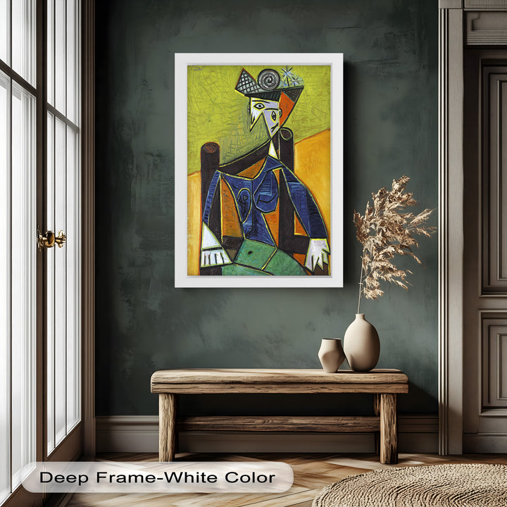Woman in a Spiral Hat – Picasso-Style Cubist Oil Painting
