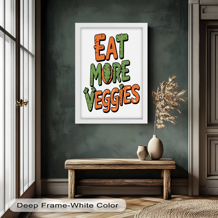 Eat More Veggies – Colorful Letters Oil Painting - MyPhotoStation