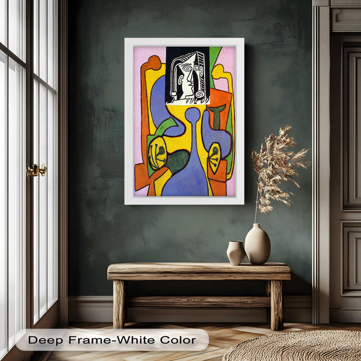 The Mask of Form – Bold Geometric Expression Picasso Oil Painting