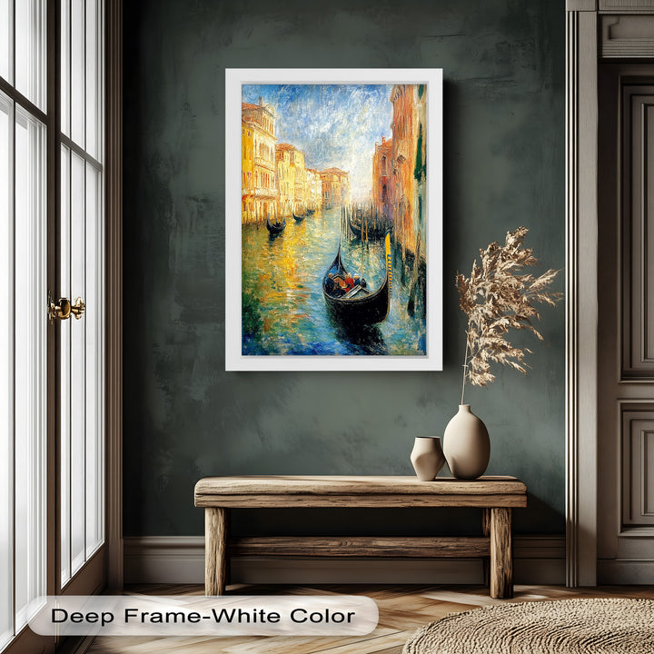 Venice Gondola Scene - Impressionist Oil Painting