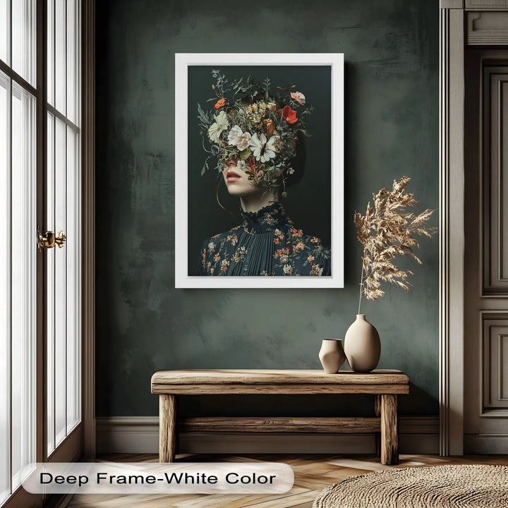 Floral Reverie – Surreal Botanical Portrait Oil Painting - MyPhotoStation