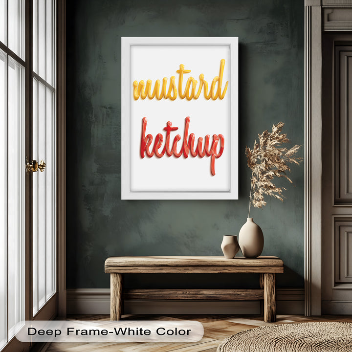 Mustard & Ketchup – Typography Oil Painting