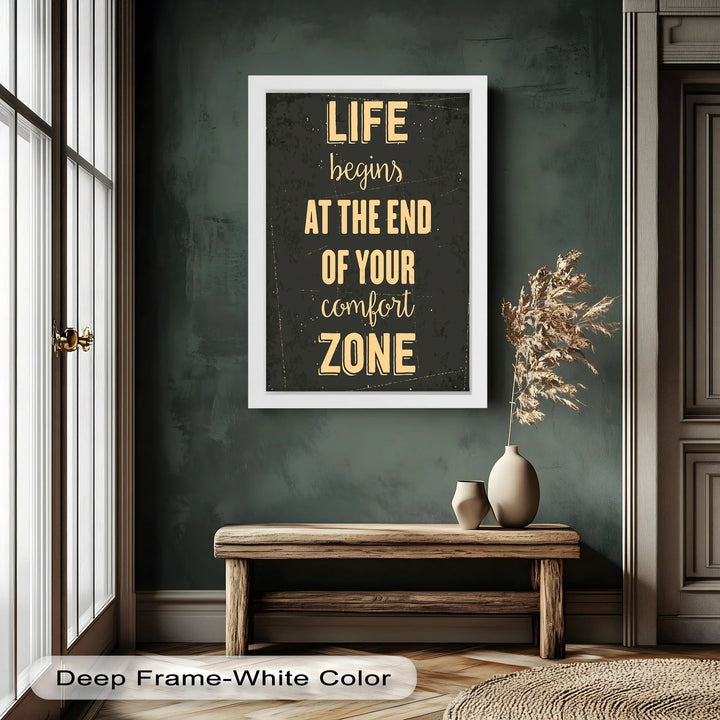 Life Begins at the End – Motivational Oil Painting - MyPhotoStation
