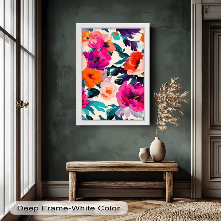 Bold Boho Bloom – Fauvist Floral Explosion Oil Painting