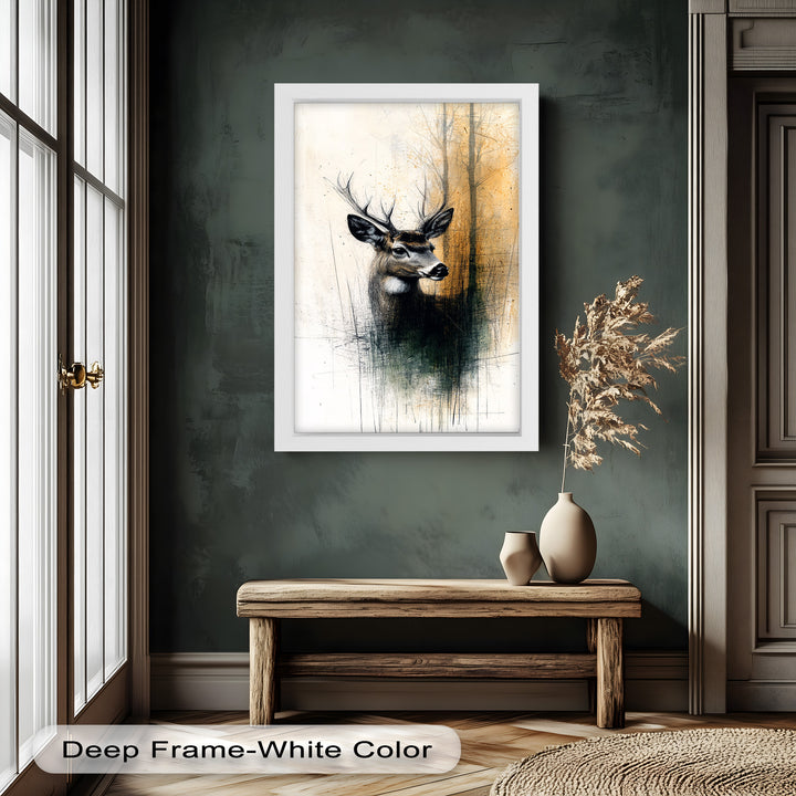 Majestic Deer Portrait - Animal Oil Painting