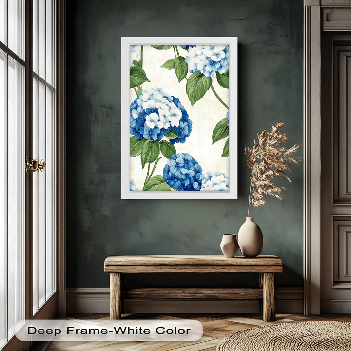 Blue and White Blooming - Flower Oil Painting