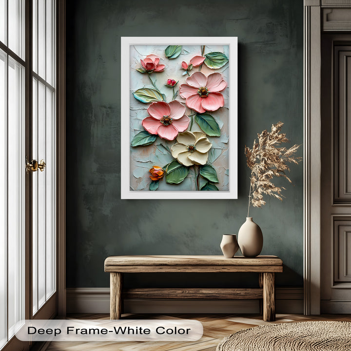 Petal Whispers – Floral Elegance Flower Oil Painting