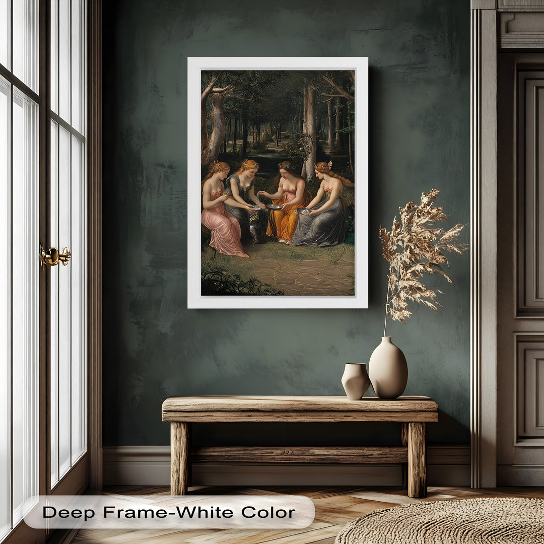 Forest Nymphs at the Spring – Mythical Gathering Oil Painting