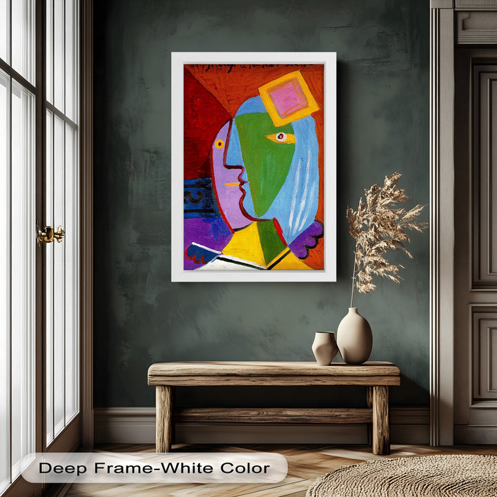 Vibrant Duality – Picasso-Inspired Abstract Oil Painting