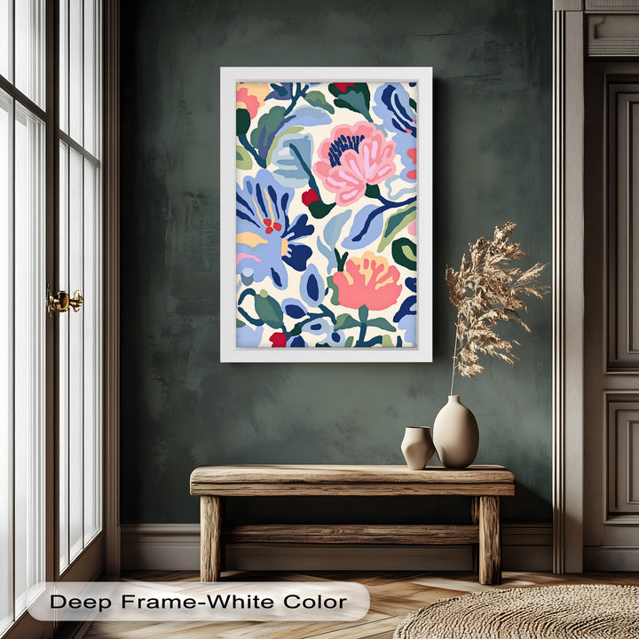 Bold Garden Whimsy – Lebendiges Boho-Blumen-Ölgemälde