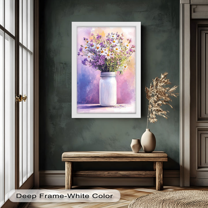 Wildflower Harmony – Sanftes Pastellblumen-Ölgemälde
