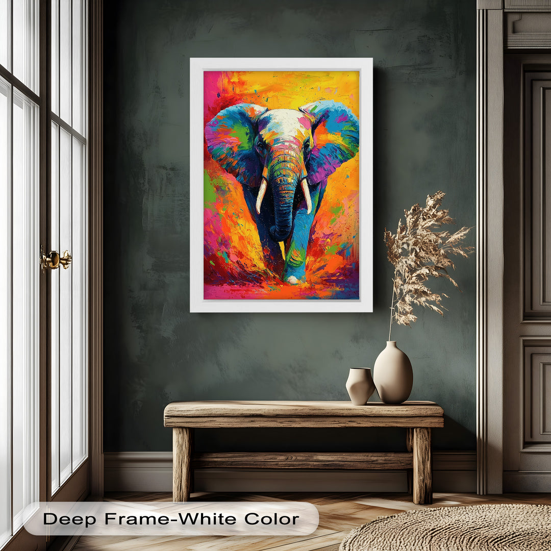 Color Explosion Elephant - Animal Oil Painting