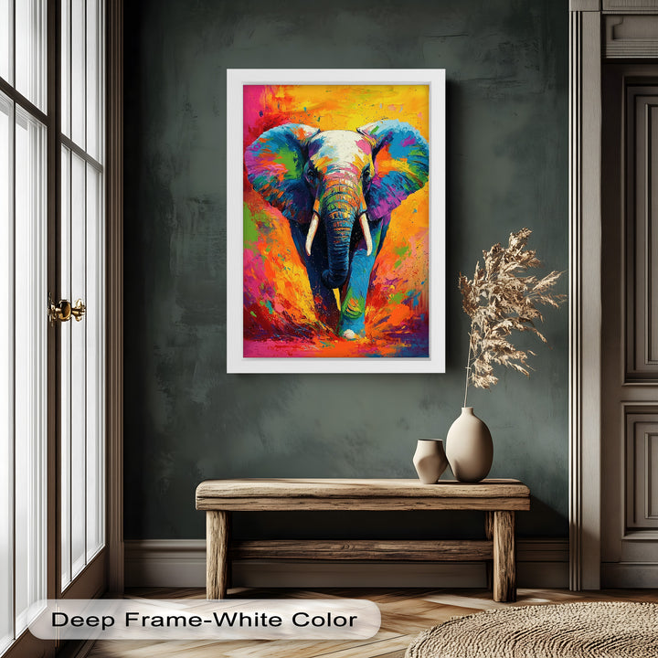 Color Explosion Elephant - Animal Oil Painting