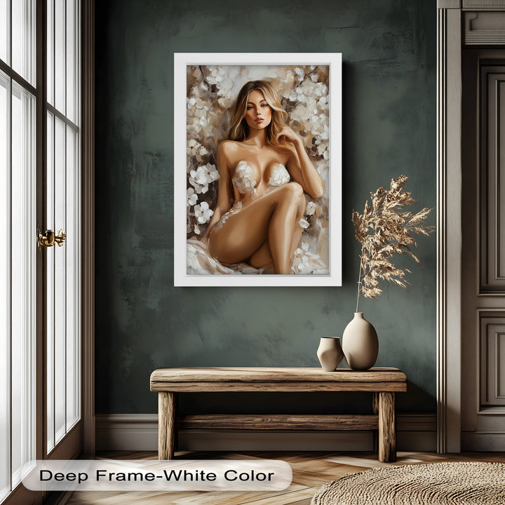 Blossom Muse – Romantic Nude Oil Painting