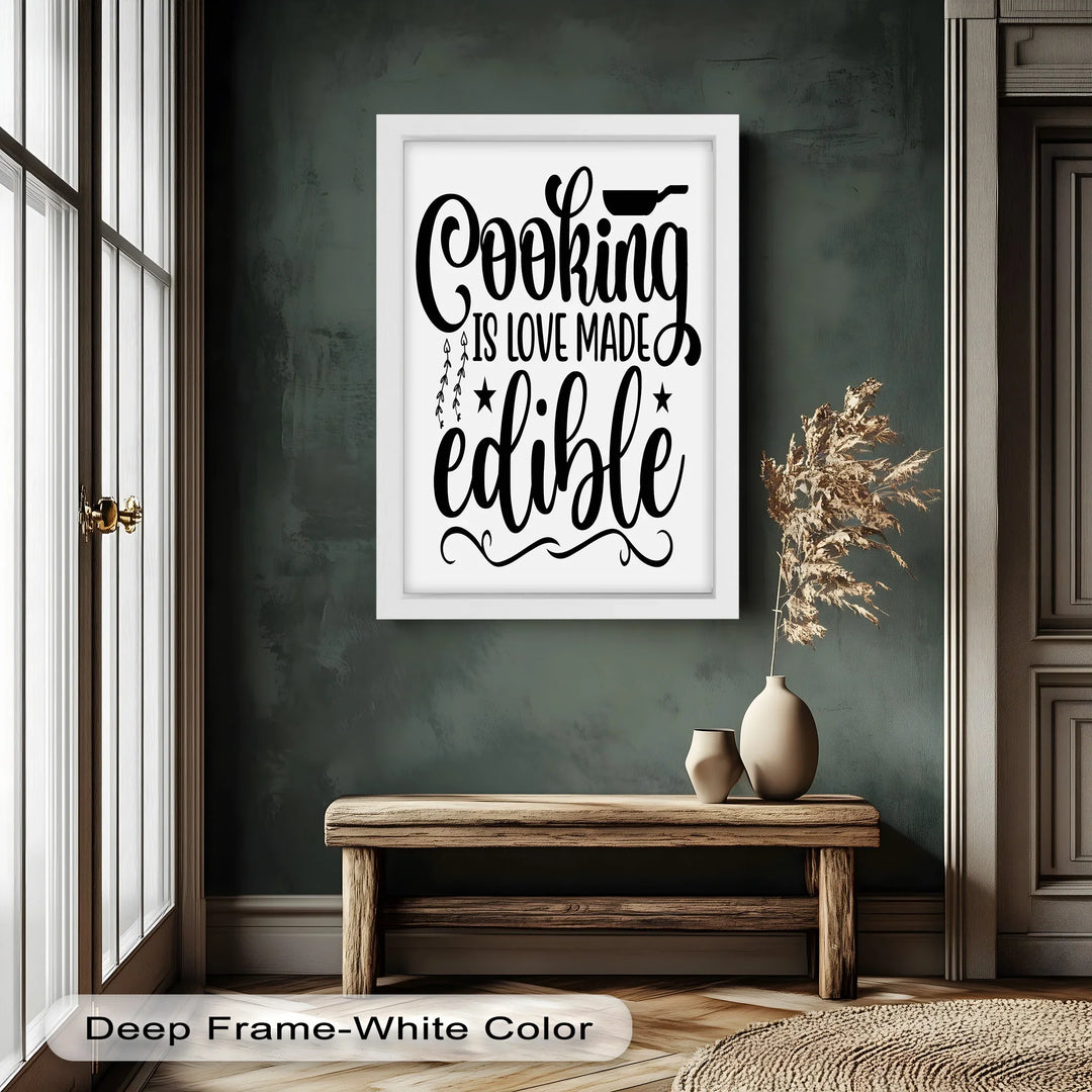 Cooking Is Love Made Edible – Framed Oil Painting - MyPhotoStation