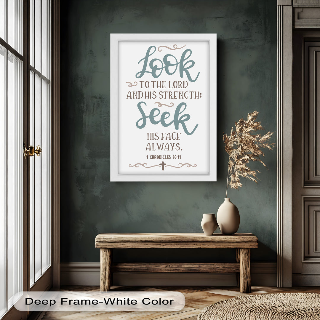Bible Verse Oil Painting – “Look to the Lord” Inspirational Scripture Art

