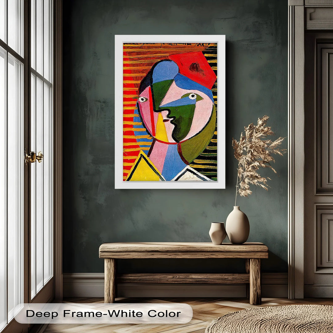Split Gaze – Colorful Abstract Portrait Picasso Oil Painting - MyPhotoStation