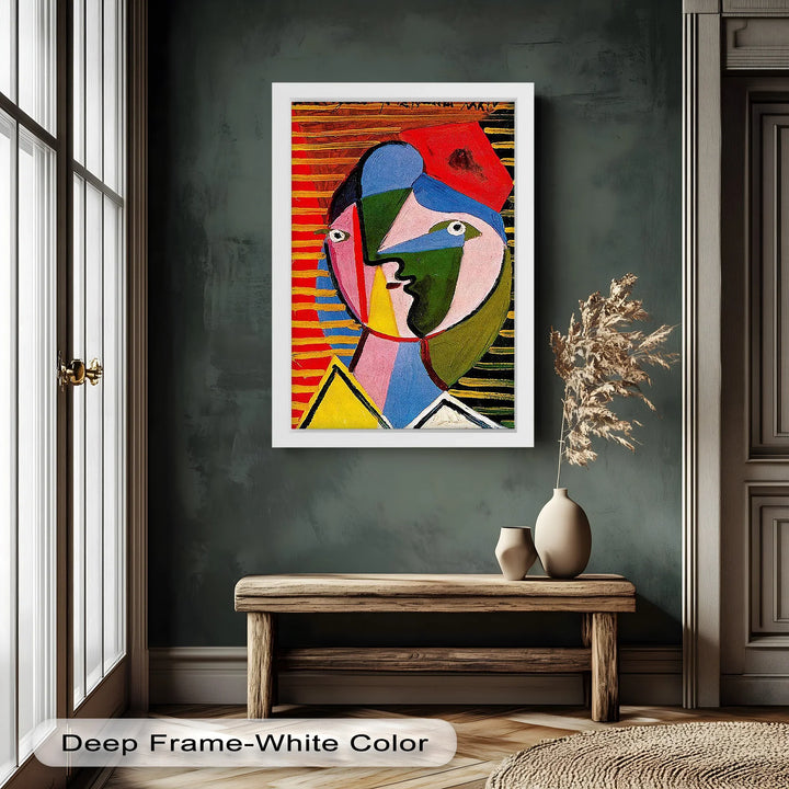 Split Gaze – Colorful Abstract Portrait Picasso Oil Painting - MyPhotoStation