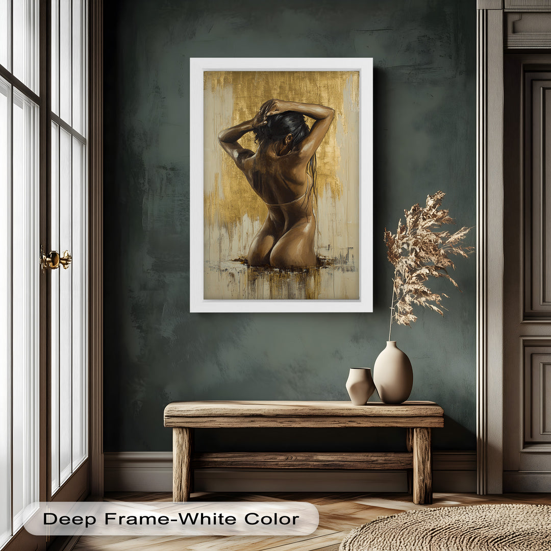 Golden Silence – Contemporary Figurative Nude Oil Painting