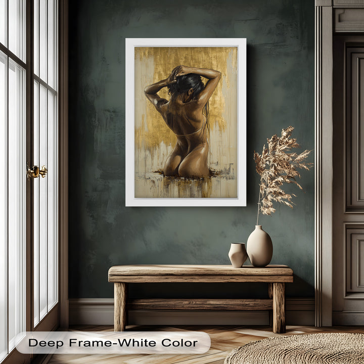 Golden Silence – Contemporary Figurative Nude Oil Painting