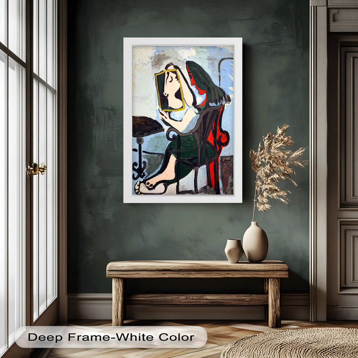 Reflexionen im Rahmen – Kubistisches Spiegelporträt Picasso Ölgemälde