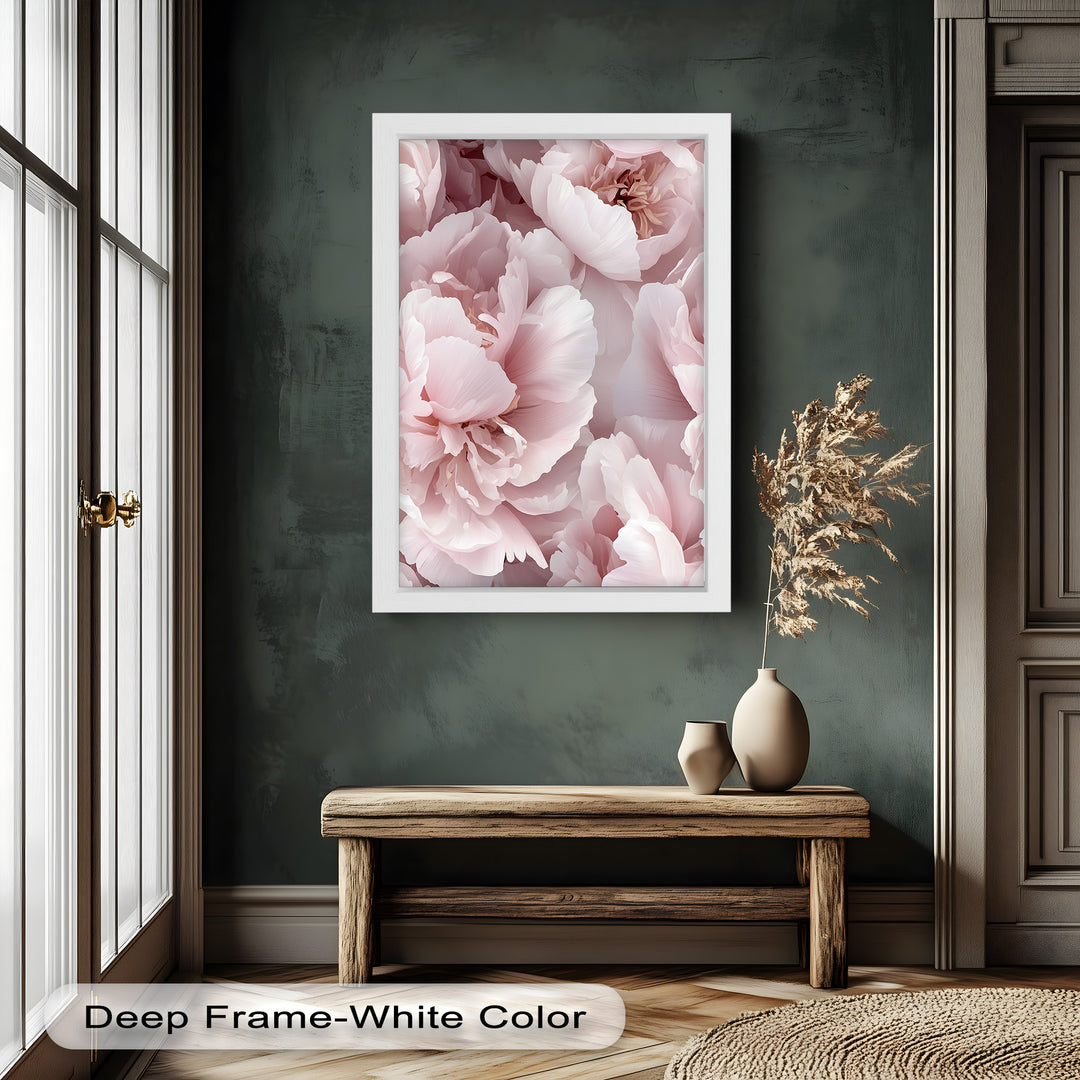 Blushing Petal Bloom – Soft Pink Peony Flower Oil Painting