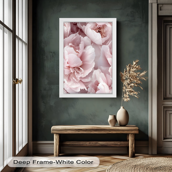 Blushing Petal Bloom – Soft Pink Peony Flower Oil Painting
