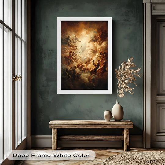 Clash of the Immortals – Epic Gods at War Mythology Oil Painting - MyPhotoStation