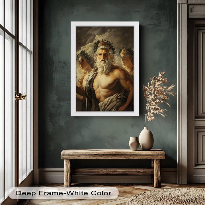 Zeus zwischen den Wolken - Mythologie Ölgemälde