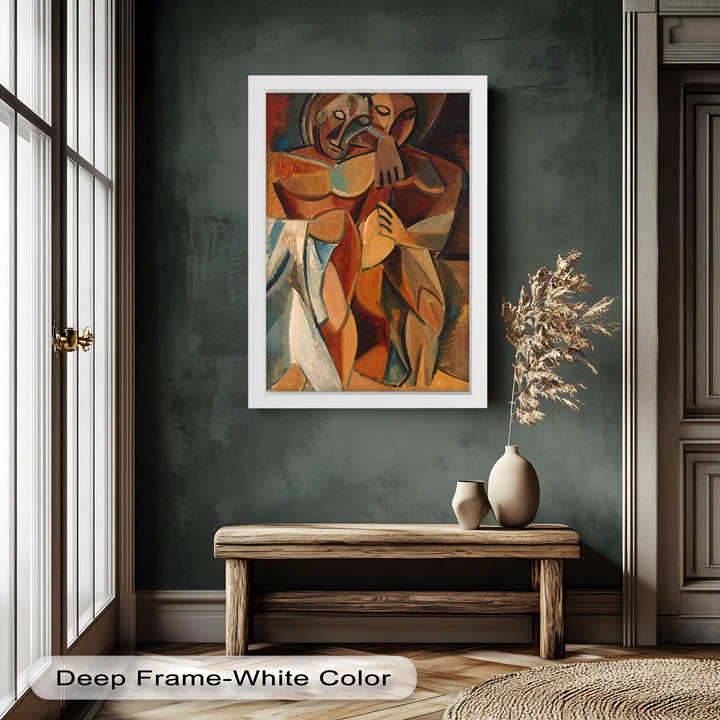 Embrace in Earth Tones – Picasso Oil Painting