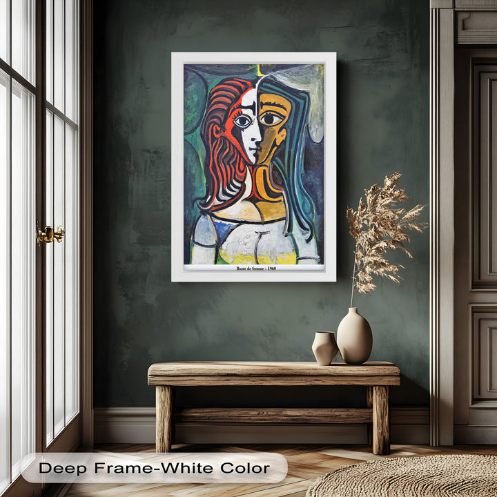 Dual Gaze – Buste de Femme Inspired Picasso Oil Painting