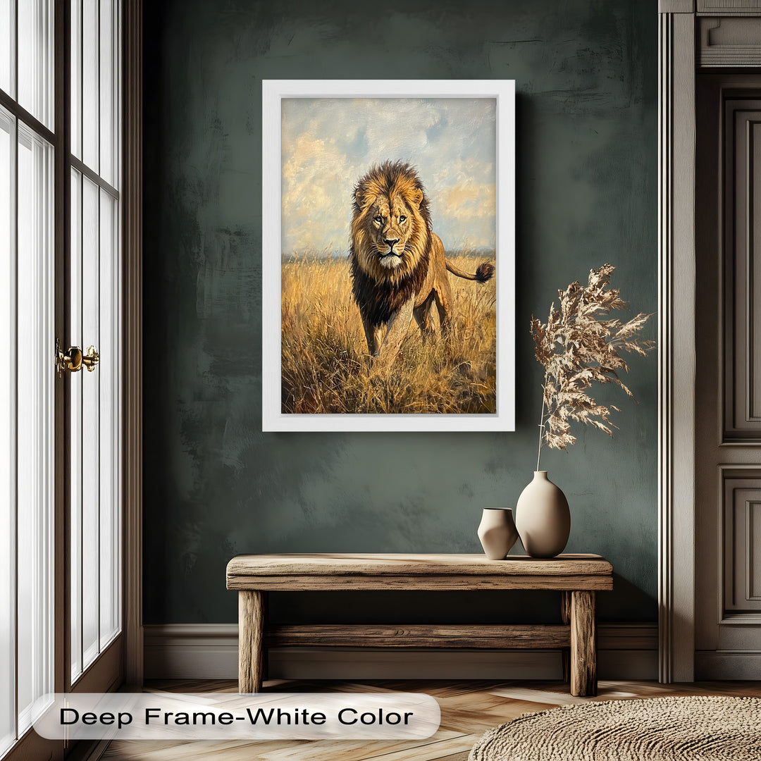 King of the Savannah – Animal Oil Painting