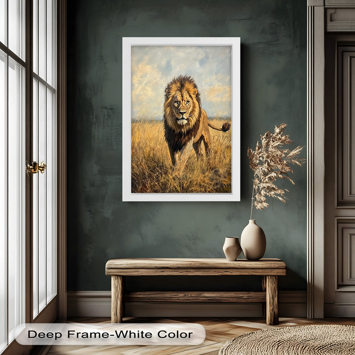 King of the Savannah – Animal Oil Painting