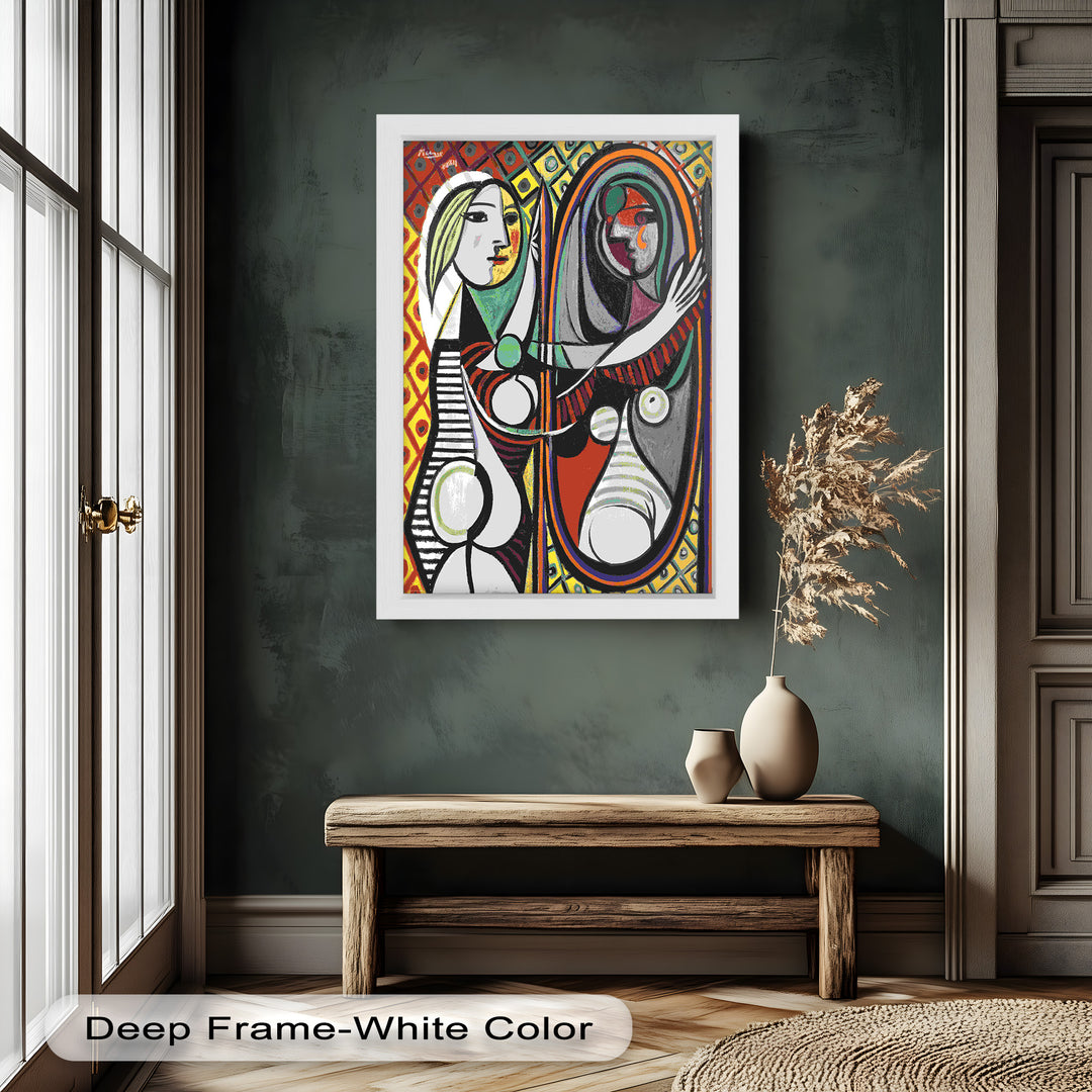 Reflected Identity – Mirror Portrait Picasso Oil Painting