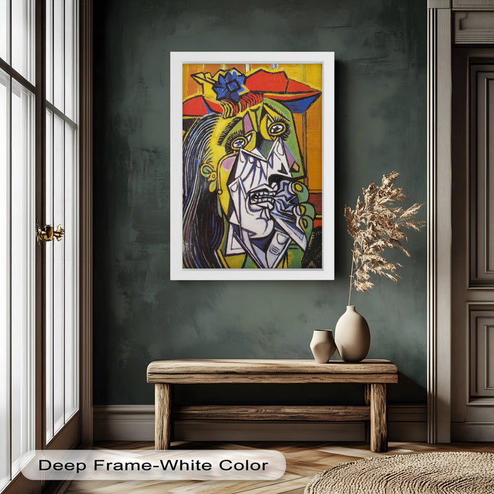 Woman in Anguish – Expressive Cubist Portrait Picasso Oil Painting