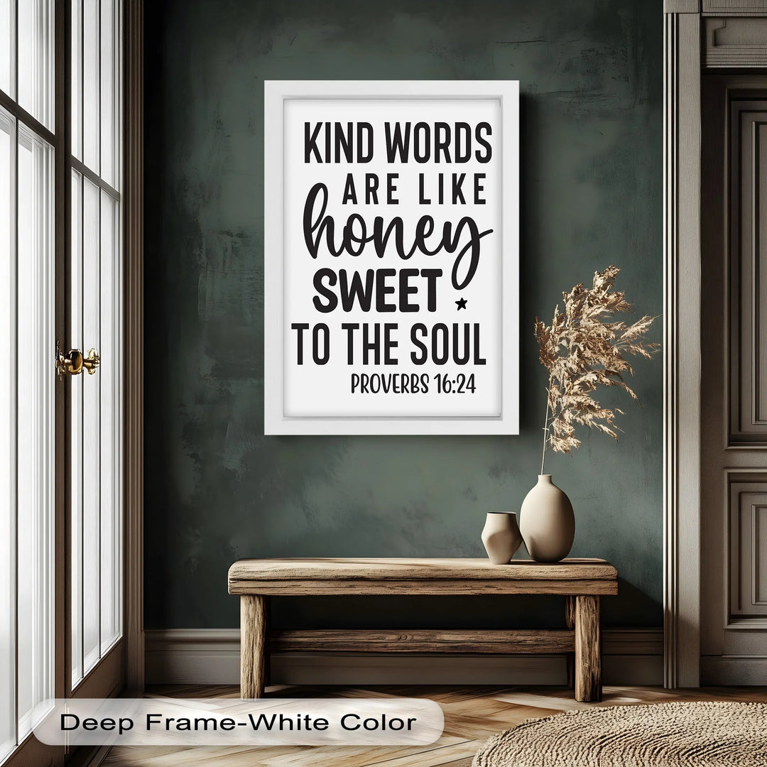 Faith-Based Oil Painting – “Sweet to the Soul” Proverbs Wall Art
