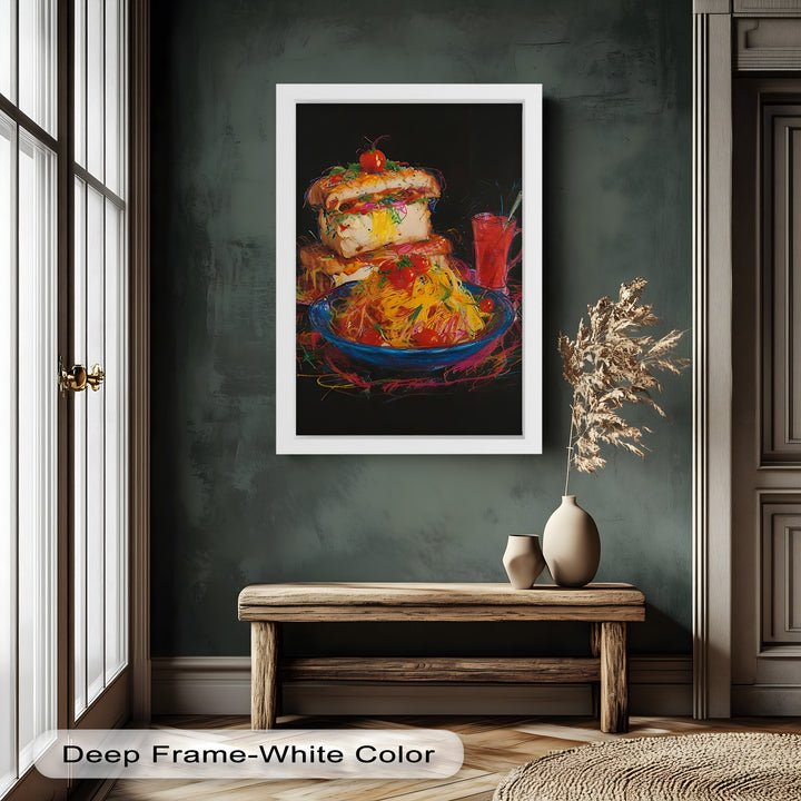 Gourmet-Sandwich und Pasta-Explosion - Food Painting