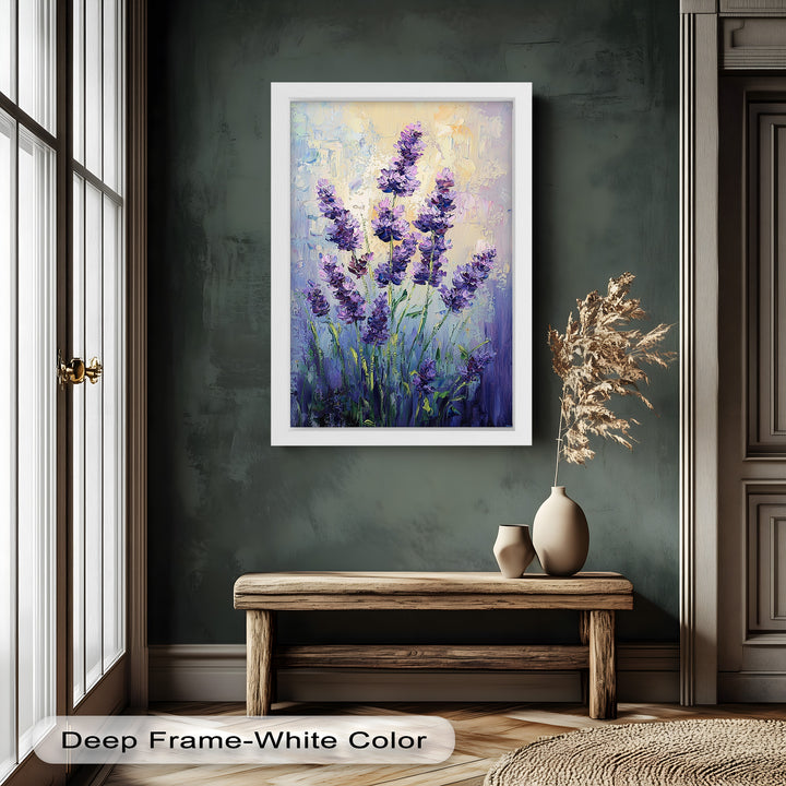 Impressionist Lavender Stalks - Flower Oil Painting