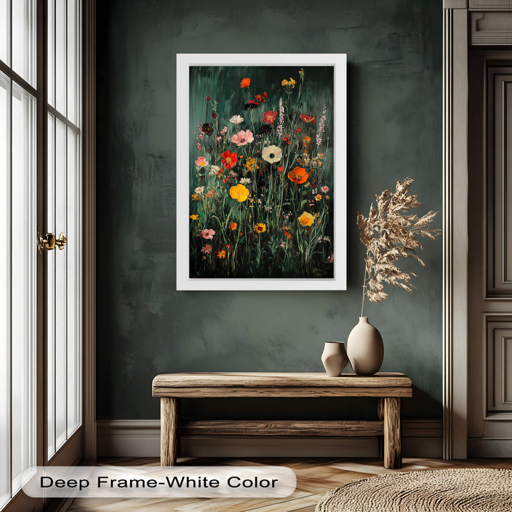 Wild Meadow Bloom – Colorful Field Flowers Flower Oil Painting